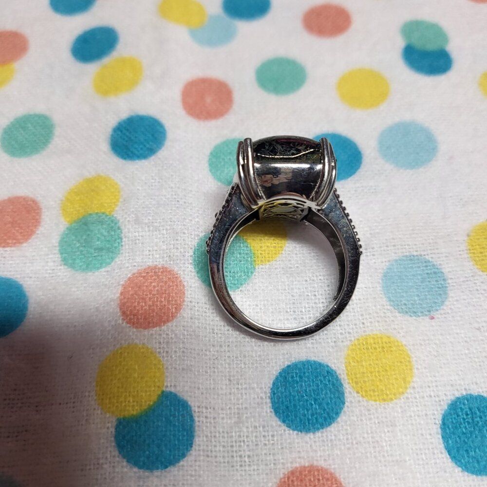 Matrix Silver Shungite Solitaire Copper with Magnet Ring - Picture 4 of 7